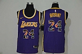 Lakers 24 Kobe Bryant Purple Fashion Swingman Jersey Dzhi